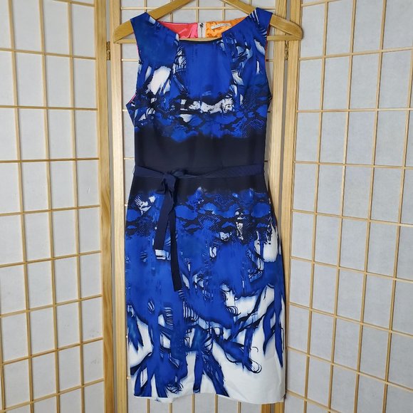 Tahari Blue and White Dress - Picture 2 of 6